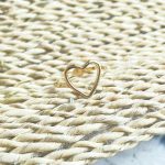 حلقه قلب آبکاری طلایی/نقره ای