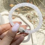 دستبند Stardust طرح سواروفسکی سفید/مشکی/طلایی