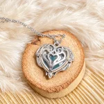 گردنبند قلب بال سواروفسکی نقره