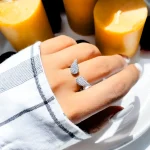 حلقه بال فرشته آبکاری رودیوم قابل تنظیم