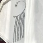 ایرکاف آویز بلند جواهری آبکاری نقره ای/طلایی