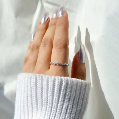 حلقه بینهایت جواهری نقره