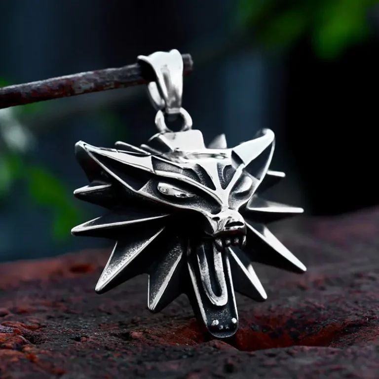گردنبند گرگ witcher وایکینگ استیل