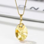 گردنبند آناناس جواهری Swarovski آبکاری طلا