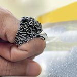 حلقه عقاب گوتیک نقره