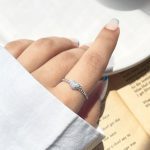 حلقه قلب جواهری نقره