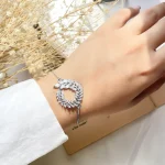 دستبند شوپارد مارشال جواهری آبکاری رودیوم