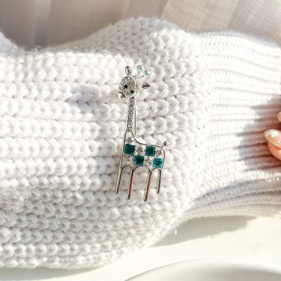 گل سینه زرافه جواهری آبکاری رودیوم