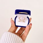 حلقه شاخ گوزن جواهری قابل تنظیم آبکاری رودیوم طلایی/نقره ای