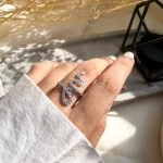 حلقه مار جواهری آبکاری رودیوم