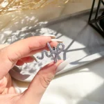 حلقه مار جواهری آبکاری رودیوم