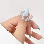 حلقه شاخ گوزن جواهری قابل تنظیم آبکاری رودیوم طلایی/نقره ای