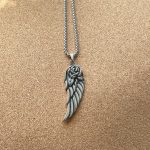 گردنبند بال گل رز استیل