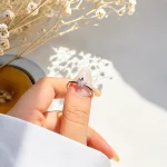 حلقه پروانه مینیمال نقره