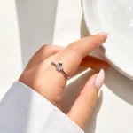 حلقه پروانه مینیمال نقره