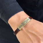 دستبند Cristiano چرم برنزی
