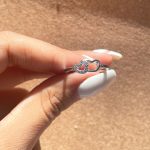 حلقه قلب عشق ابدی جواهری نقره