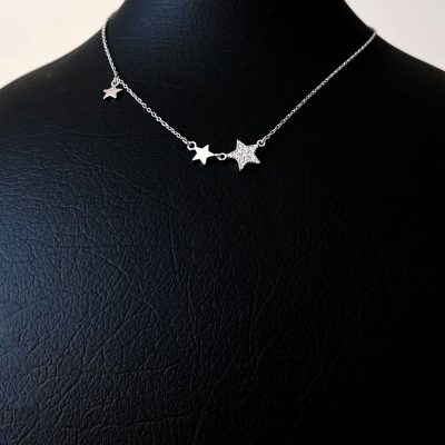 گردنبند ستاره جواهری نقره