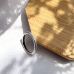 حلقه جواهری نقره
