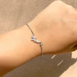 دستبند ضربان جواهری نقره