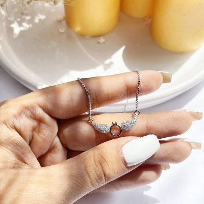 دستبند بال فرشته انگشتر جواهری نقره