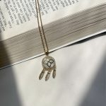 گردنبند Dreamcatcher اپال جواهری استیل طلایی