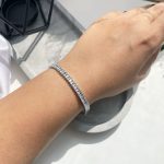 دستبند تنیسی جواهری آبکاری رودیوم