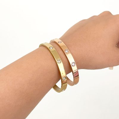 دستبند cartier استیل طلایی/ رزگلد