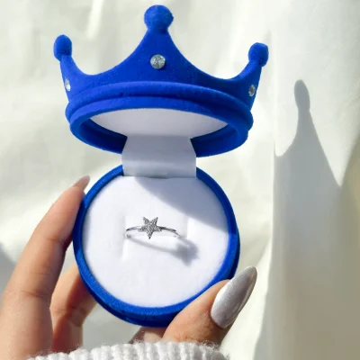 حلقه ستاره جواهری نقره