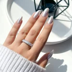 حلقه تنیسی جواهری دور کریستال تمام کریستال نقره