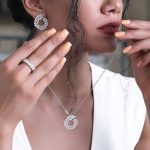 گوشواره شوپارد جواهری آبکاری رودیوم