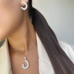 گردنبند جواهری آبکاری رودیوم