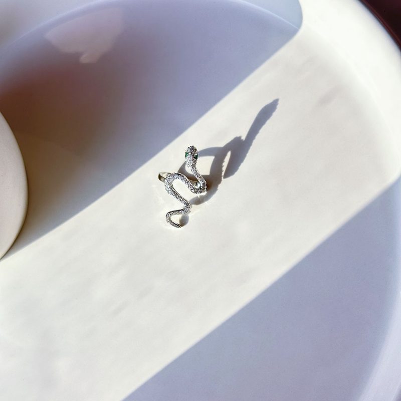 ایرکاف مار جواهری آبکاری رودیوم طلایی/نقره ای