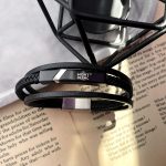 دستبند چرم بافت چند لایه Montblanc استیل