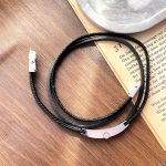 دستبند چرم چشم ببر و لاوا بافت چند لایه Montblanc استیل
