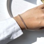 دستبند تنیسی جواهری آبکاری رزگلد