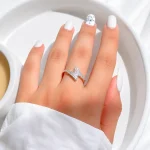 حلقه رعد جواهری آبکاری رودیوم
