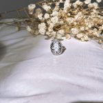 انگشتر Swarovski بنفش/سفید قابل تنظیم