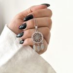 گردنبند Dream catcher جواهری نقره
