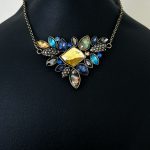 گردنبند گل ماکسی رنگارنگ برنزی