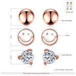 پک گوشواره Smile میخی رزگلد