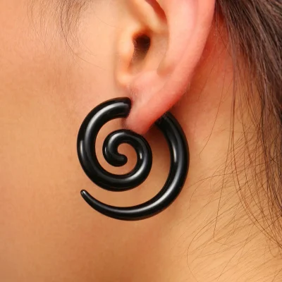 فیک پلاگ مشکی استیل 1 جفت