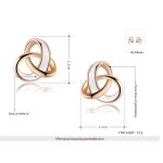 گوشواره مینیمال هندسی رزگلد