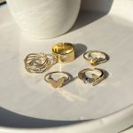 پک انگشتر پروانه قلب دلفین نقره ای