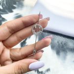 گوشواره کراس لبخند نقره ای