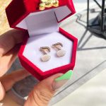 گوشواره نت اپال طلایی