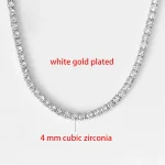 گردنبند تنیسی جواهری آبکاری رودیوم - Image 6