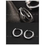 گوشواره حلقه ای جواهری آبکاری رودیوم