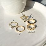 پک انگشتر ستاره نقره ای/طلایی