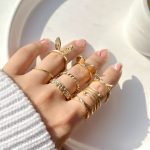 پک انگشتر گربه خرگوش میکی موس مشکی/طلایی